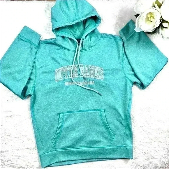 OBX Green Outer Banks North Carolina Hoodie Sweatshirt Size M - Picture 1 of 12